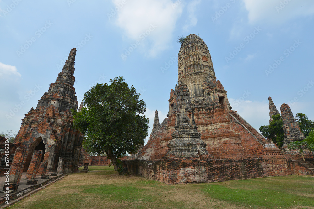 Wat Chai Wattanaram en Ayutthaya, Tailandia