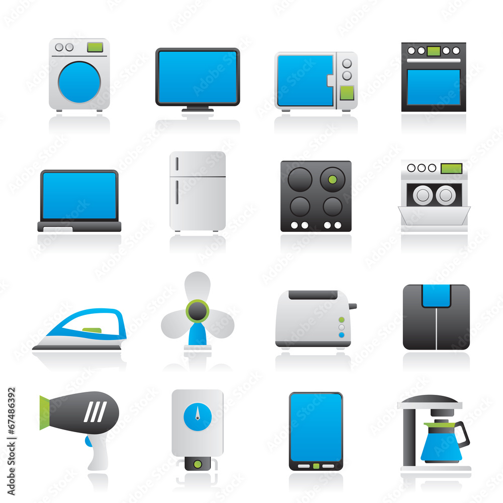 home appliance icons - vector icon set home appliance icons - vector icon set
