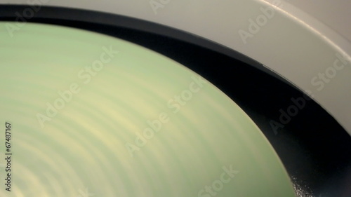 industrial rotated equipment closeup, precision disk rotation, modern technology diversity