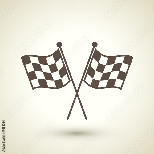 retro style race flag icon