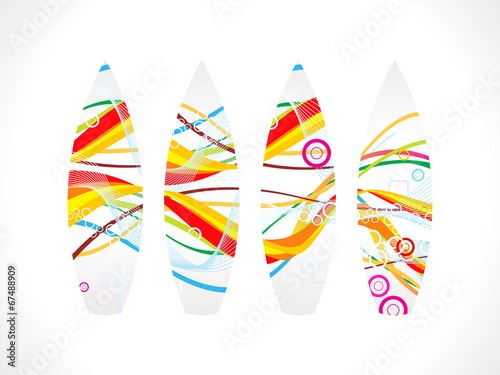 abstract colorful surf board © pathakdesigner