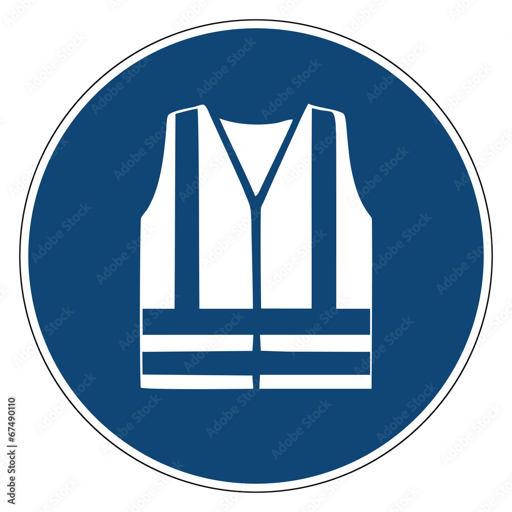 Mandatory action sign,Use reflective vest