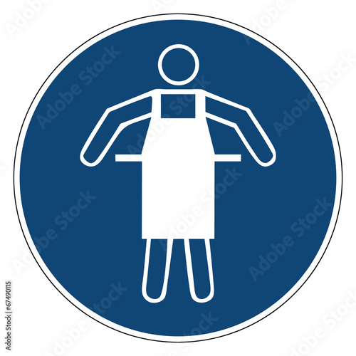 Mandatory action sign,Use protective apron