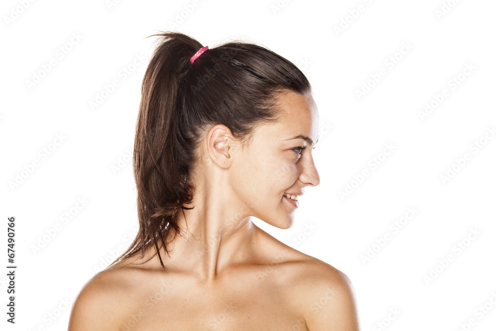 young beautiful smilings woman without make up young beautiful smilings woman without make up