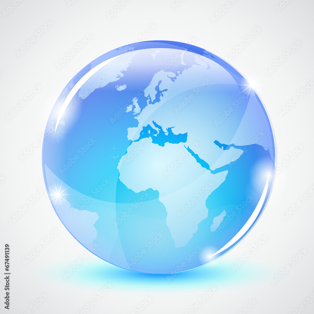 Naklejka premium erdkugel glas