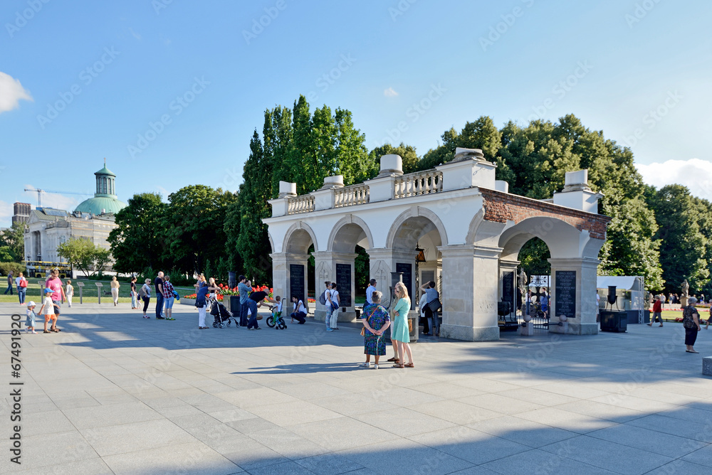 Tomb of the Unknown Soldier. Poland, Warsaw - obrazy, fototapety, plakaty 