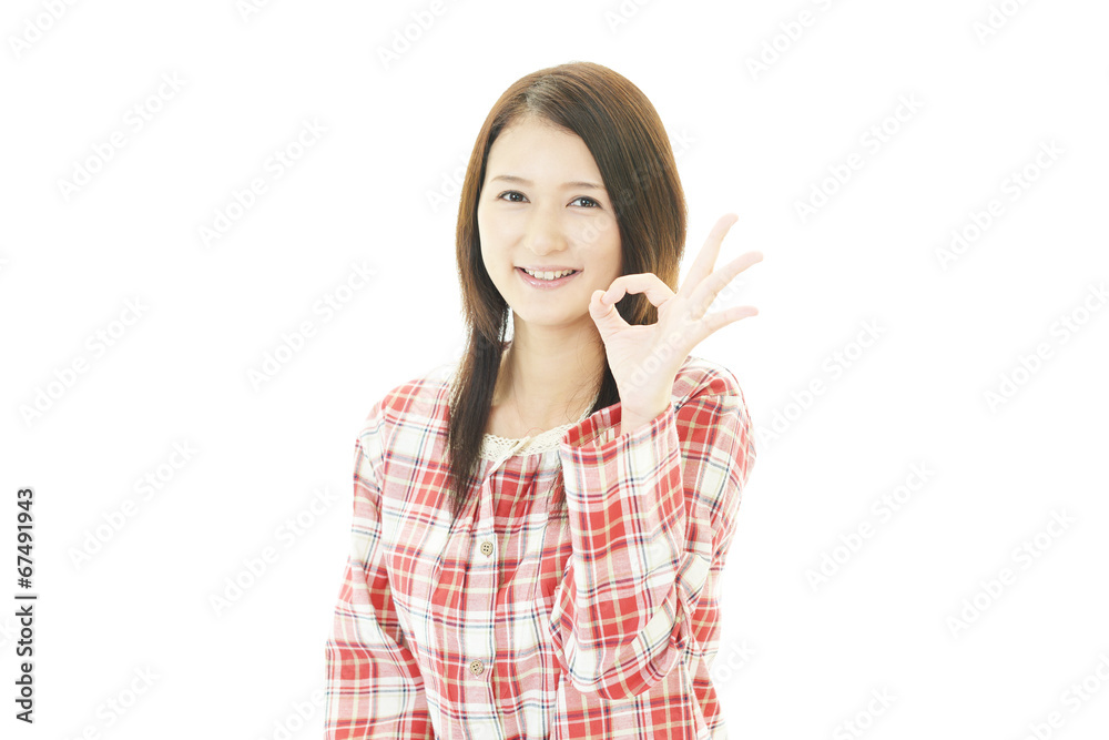笑顔の女性