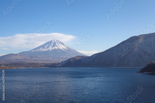 Mountain fuji at motosu lake
