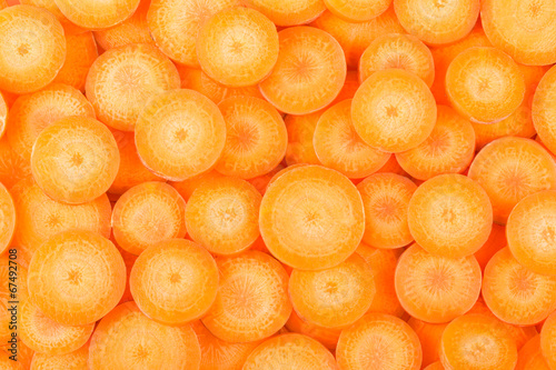 background of carrot slices