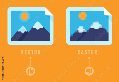 Raster vs vector concept