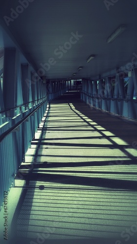 Alone in walkway