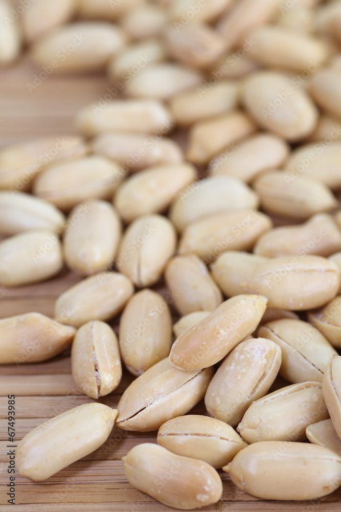 Close - up healthy food processed peanuts