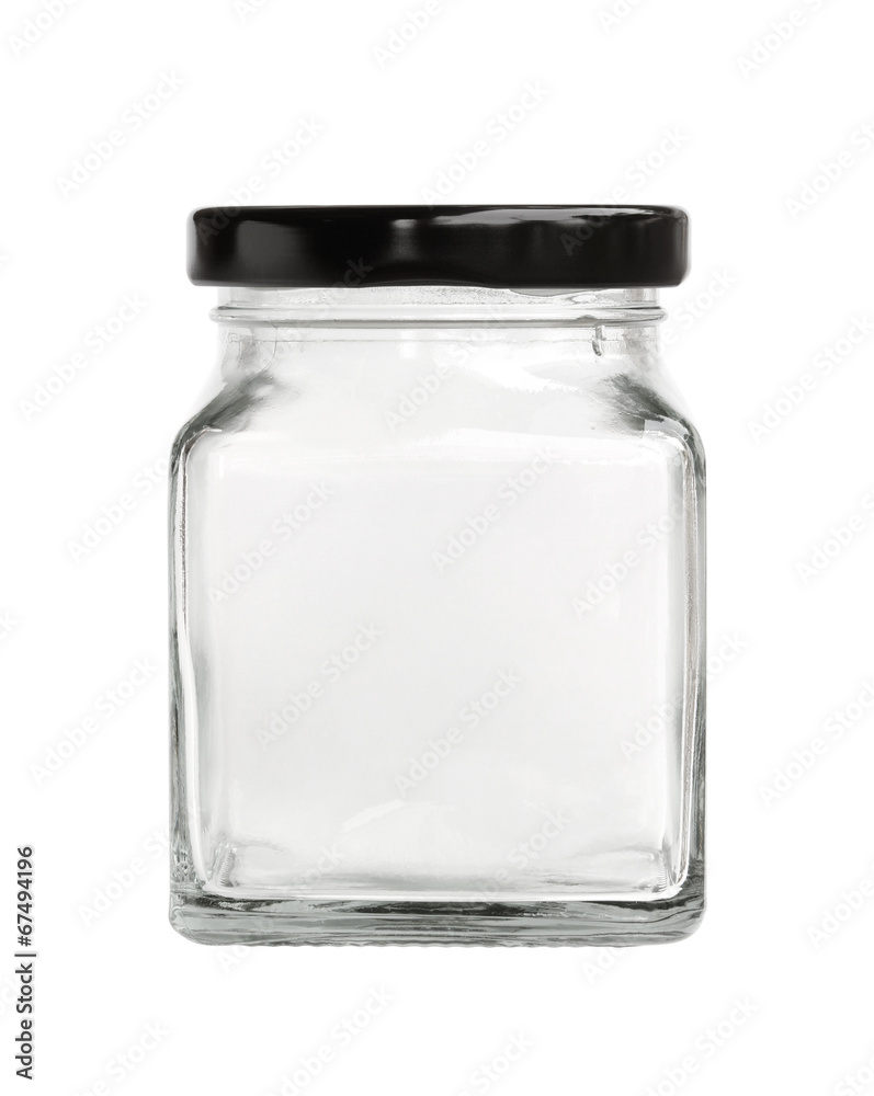 Square glass bottle (with clipping path) isolated on white Square glass bottle (with clipping path) isolated on white