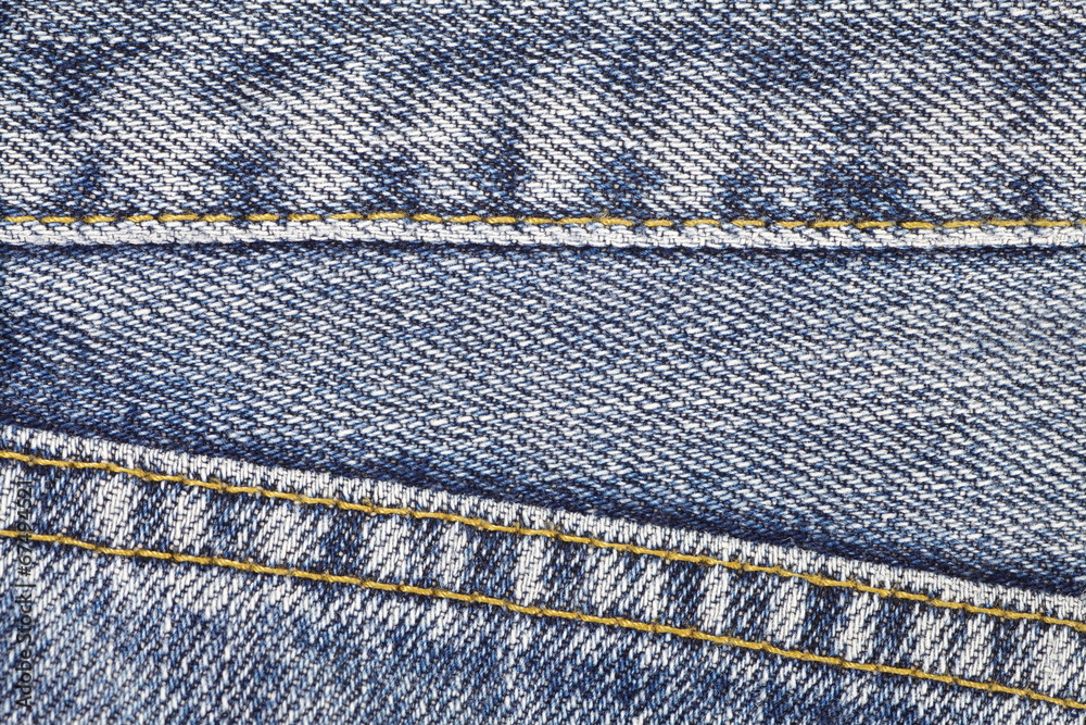 Close - up blue denim jeans texture Close - up blue denim jeans texture