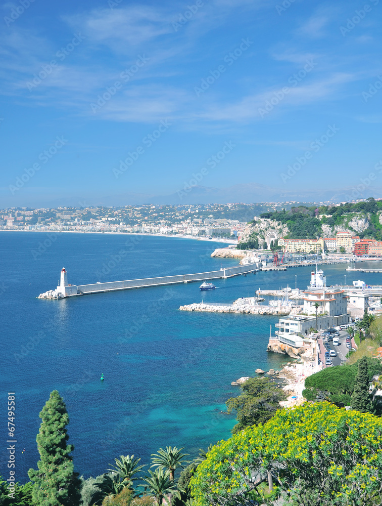 Blick auf Nizza an der französischen Riviera