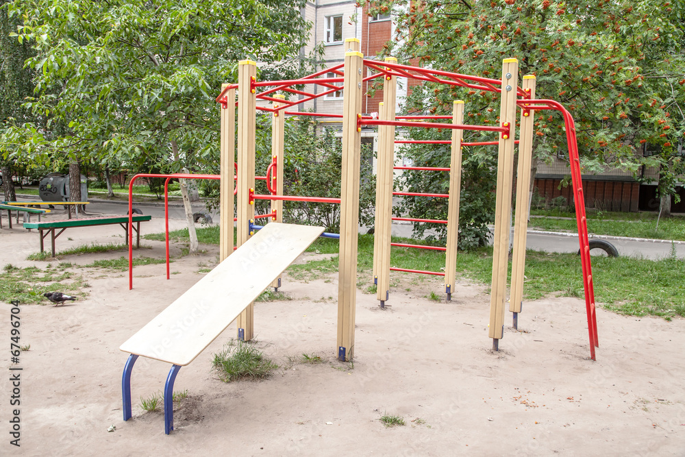 Children playground in residential neighborhood