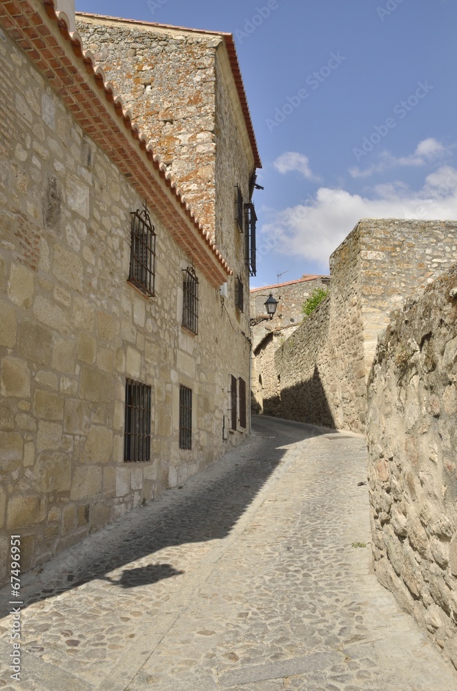 Ancient street  in Trujillo, Spain