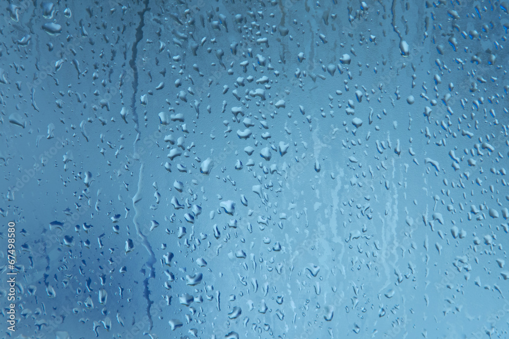 Drops on a glass surface Drops on a glass surface