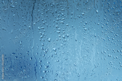 Drops on a glass surface