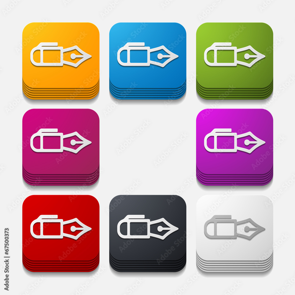 square button: pen square button: pen