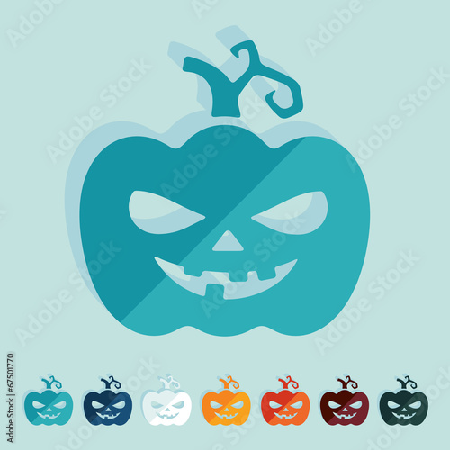 Flat design: pumpkin