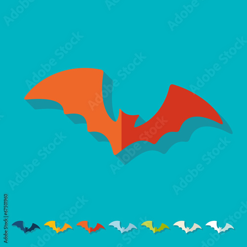 Flat design: bat
