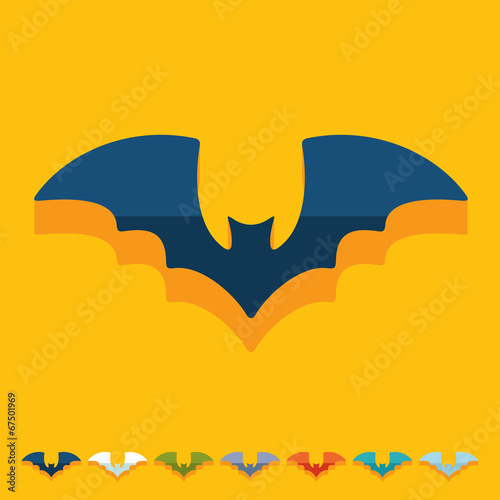 Flat design: bat