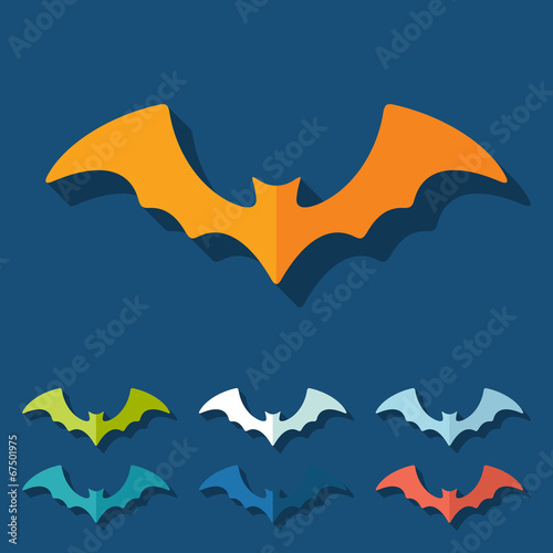 Flat design: bat
