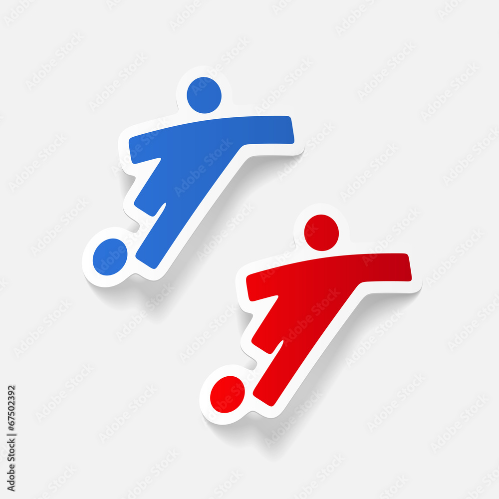 realistic design element: football player realistic design element: football player