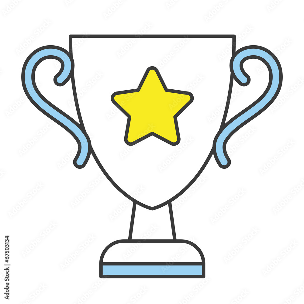 Vector Flat Line Design Concept Champions Cup Icon Vector Flat Line Design Concept Champions Cup Icon