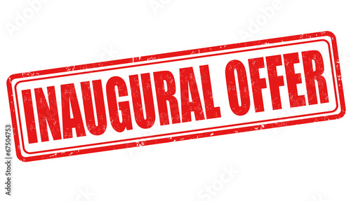 Inaugural offer stamp