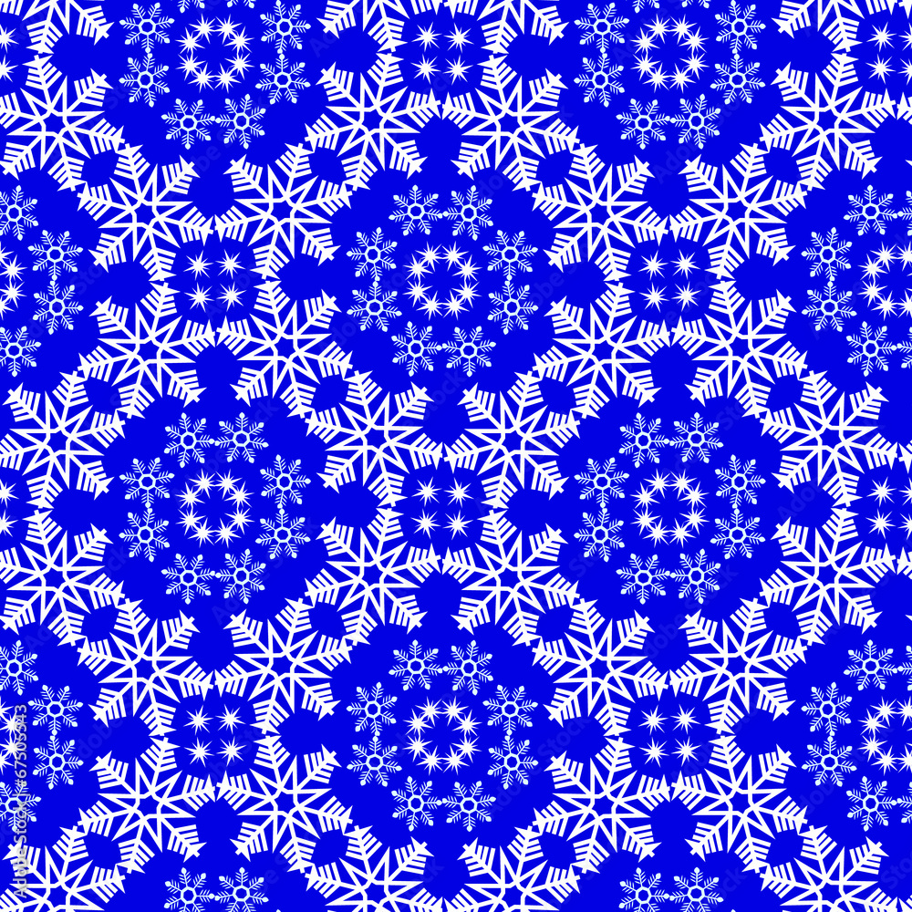 Seamless snowflakes pattern