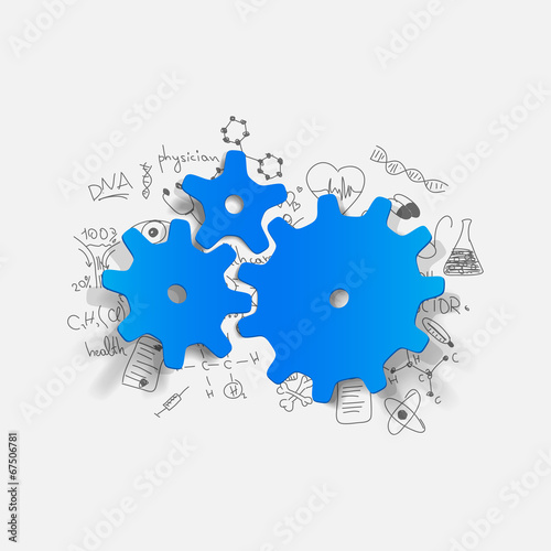 Drawing medical formulas: cogwheel