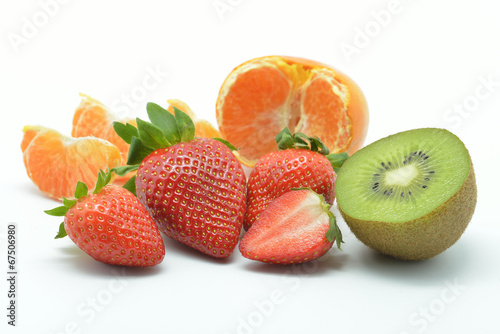 Raw healthy set fruits