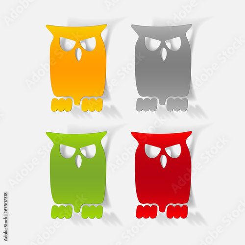 realistic design element: owl