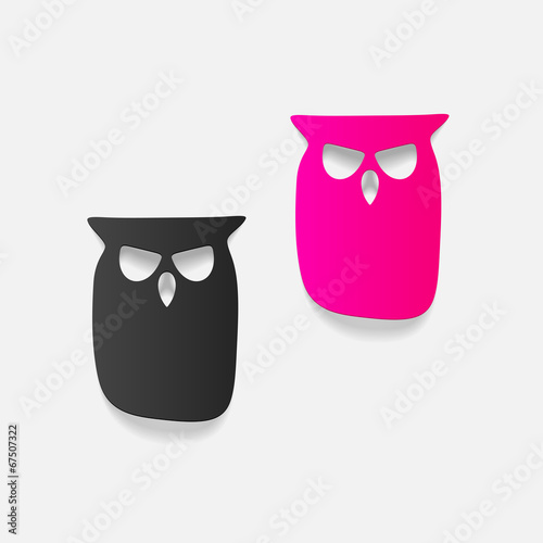 realistic design element: owl