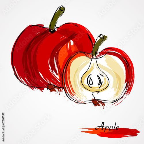 Red apple fruit