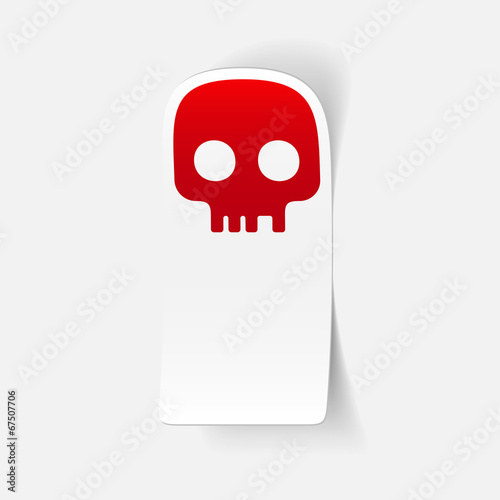 realistic design element: skull