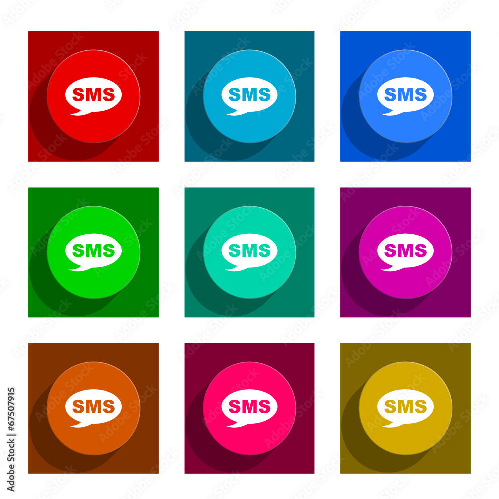 sms flat icon vector set sms flat icon vector set