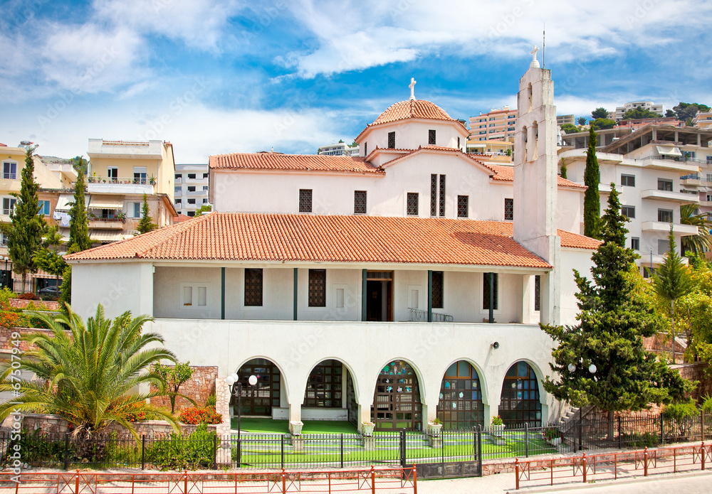 Fototapeta premium Orthodox church in Saranda city, Albania.