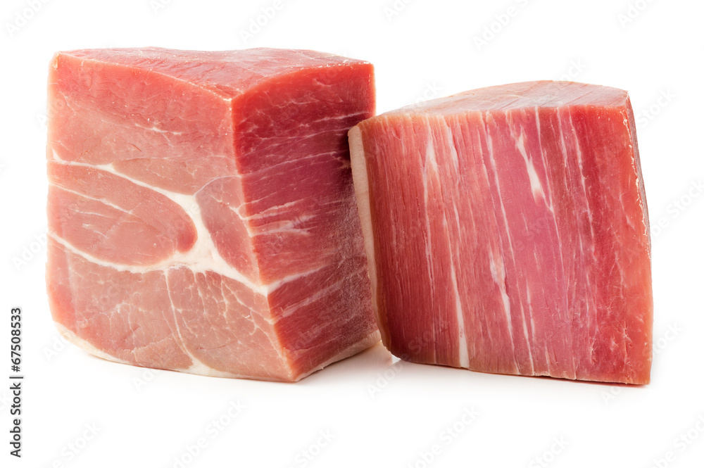 Two pieces of prosciutto