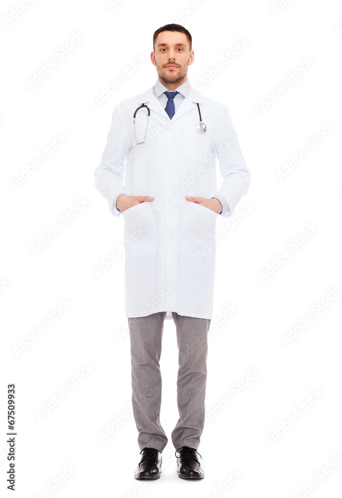 male doctor with stethoscope male doctor with stethoscope