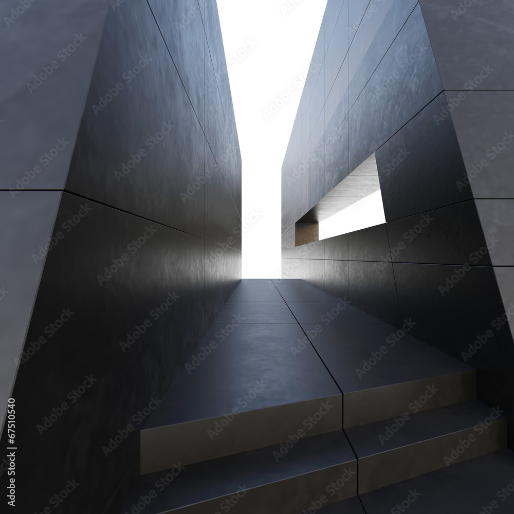 Obraz premium dark blank interior scene concrete wall