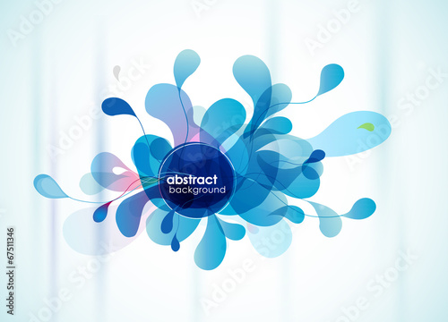 Abstract blue background reminding flower.
