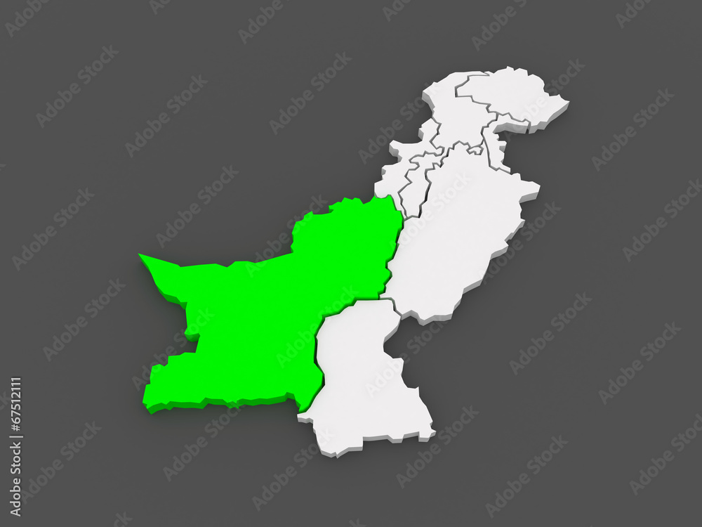 Obraz premium Map of Balochistan. Pakistan.