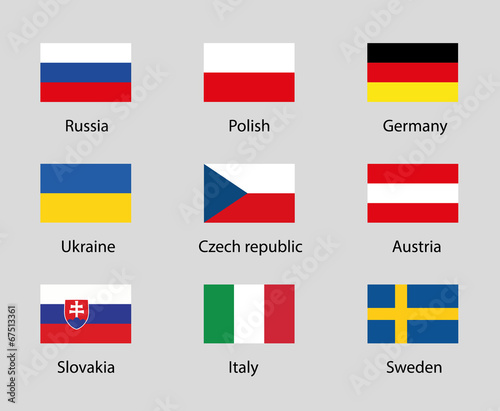 Flags set vector labels