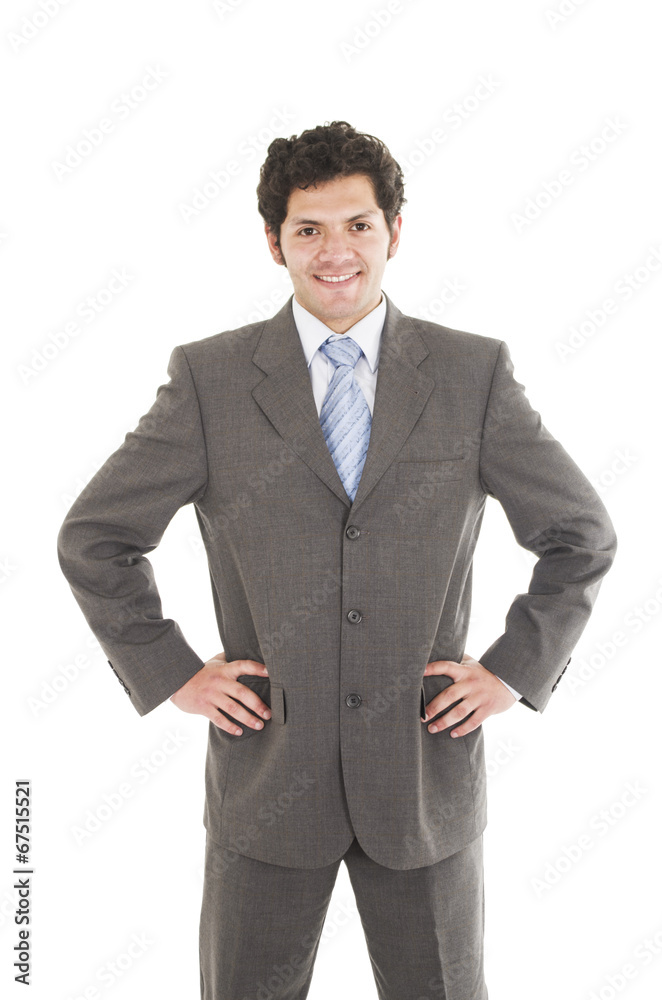 young man in a suit posing
