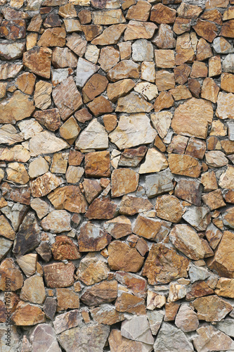 Brown stone wall.