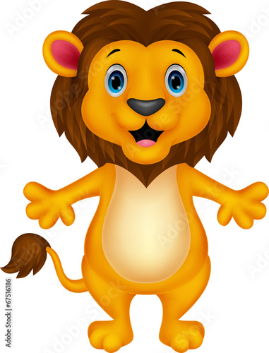 Fototapeta Naklejka Na Ścianę i Meble -  Cute lion cartoon