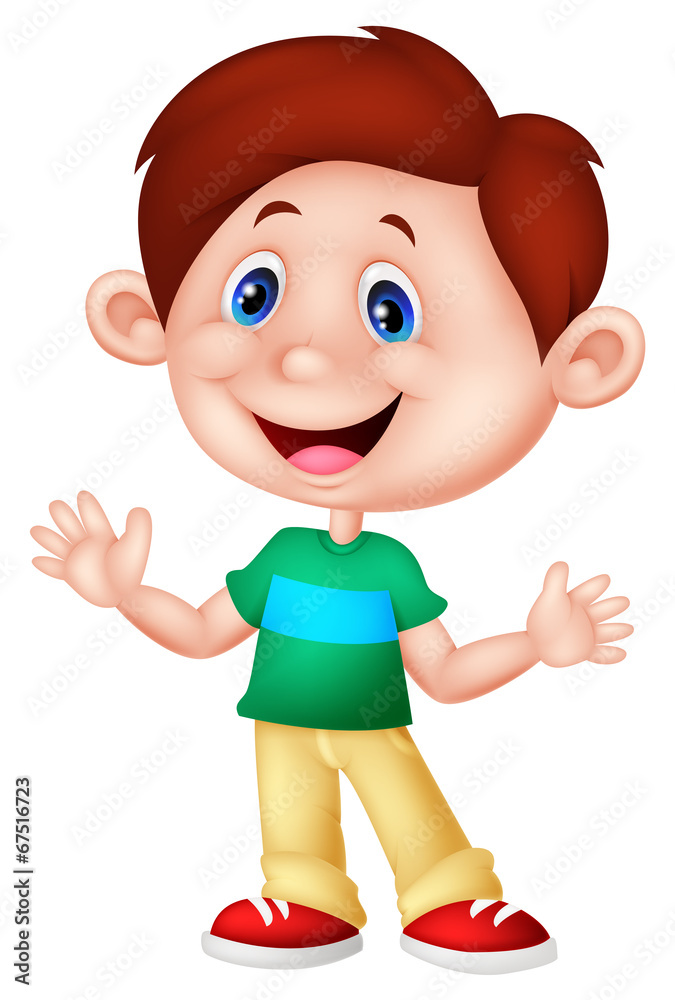 Cute boy cartoon posing Cute boy cartoon posing